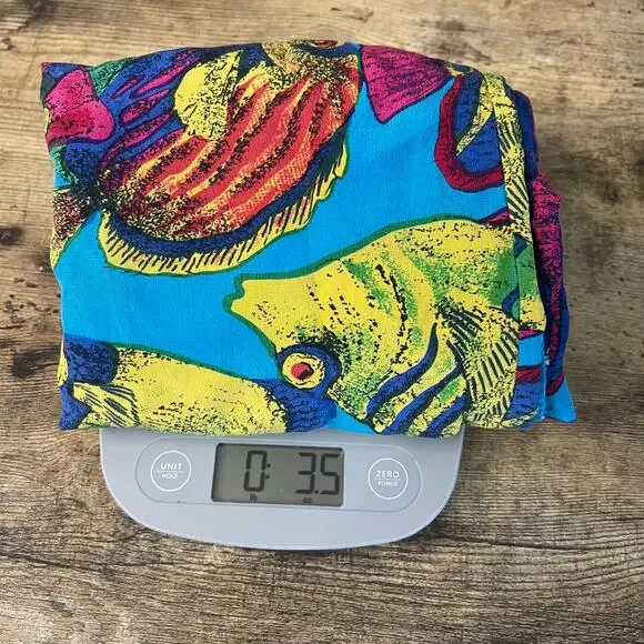 Vintage NORDSTROM High Waist Silk Fish Shorts - Picture 9 of 9